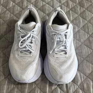 Hoka Women's All-White Athletic Running Shoes